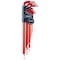 Eight Tool TAPER HEAD HEX KEY L-HANDLE EXTRA LONG SET, 9PC 1/16-3/8INCH RED TEL-S9NRE - alternate 1